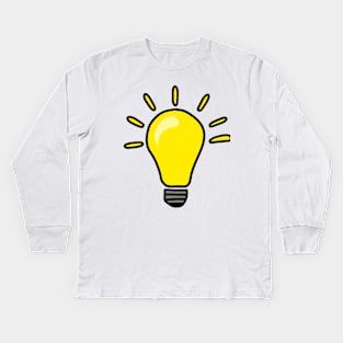 Cute lightbulb Kids Long Sleeve T-Shirt